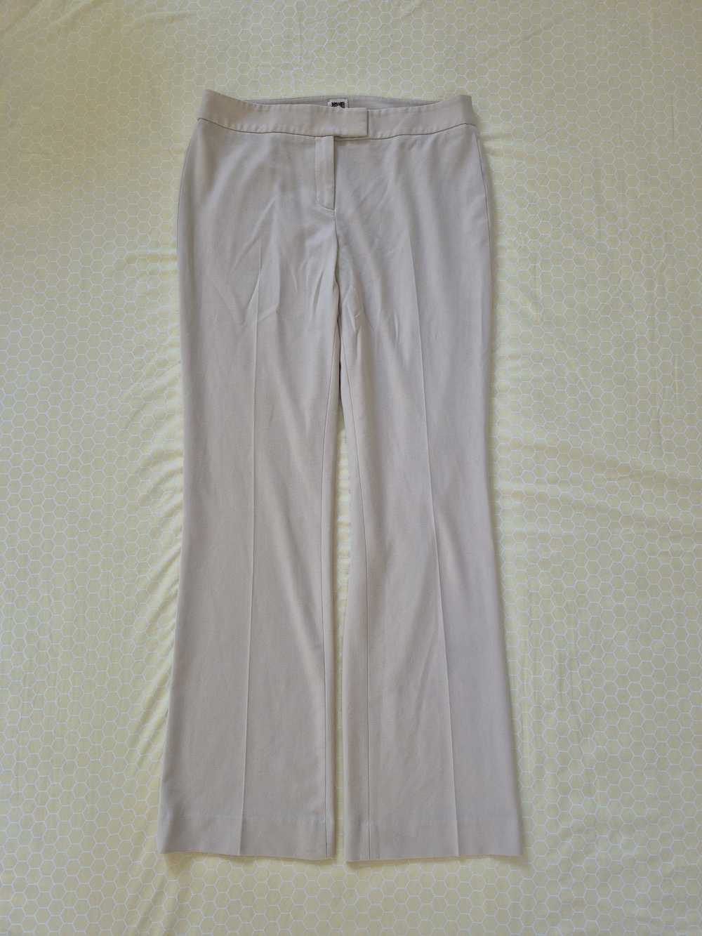 Anne Klein Cream Wide-Leg Dress Trousers